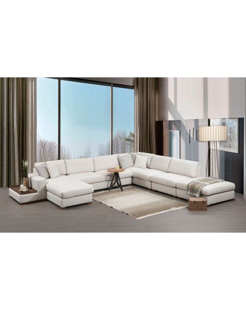 Canapé d'angle panoramique Loop 11 beige - 272x428x85 cm