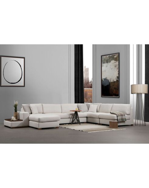 Canapé d'angle panoramique Loop 10 beige - 272x428x85 cm