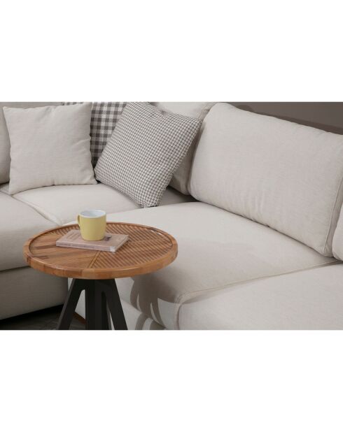 Canapé d'angle panoramique Loop 9 beige - 272x428x85 cm