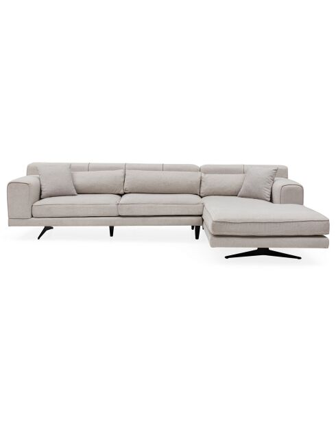 Canapé fixe d'angle droit Jivago  beige - 198x308x78 cm