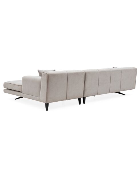 Canapé fixe d'angle droit Jivago  beige - 198x308x78 cm