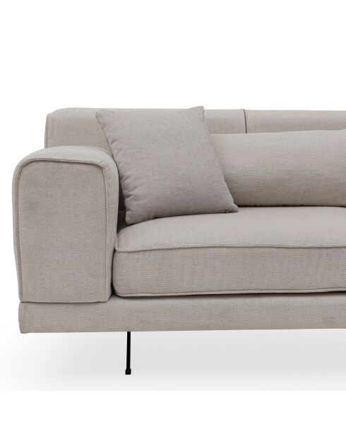 Canapé fixe d'angle droit Jivago  beige - 198x308x78 cm