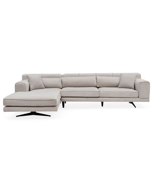 Canapé fixe d'angle gauche Jivago  beige - 198x308x78 cm