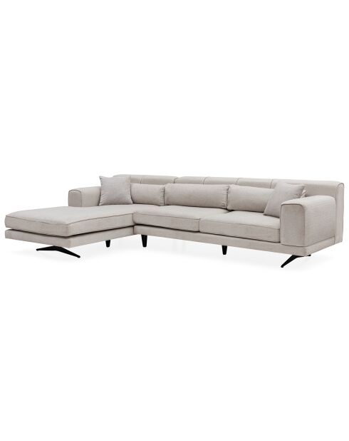 Canapé fixe d'angle gauche Jivago  beige - 198x308x78 cm