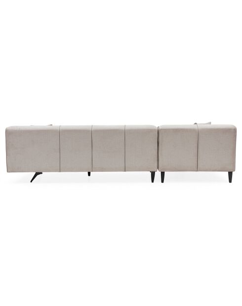 Canapé fixe d'angle gauche Jivago  beige - 198x308x78 cm