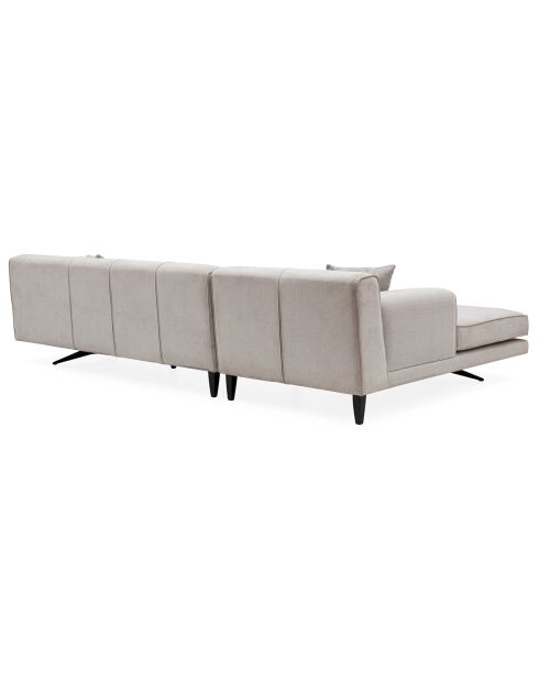 Canapé fixe d'angle gauche Jivago  beige - 198x308x78 cm