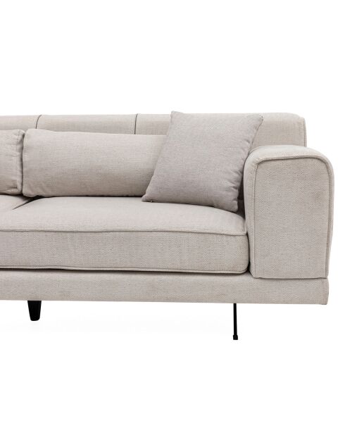 Canapé fixe d'angle gauche Jivago  beige - 198x308x78 cm