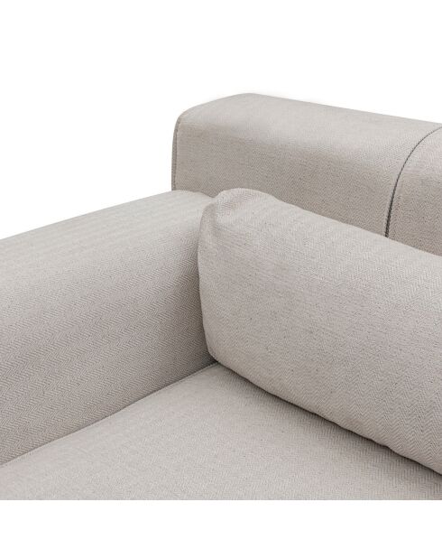 Canapé fixe d'angle gauche Jivago  beige - 198x308x78 cm