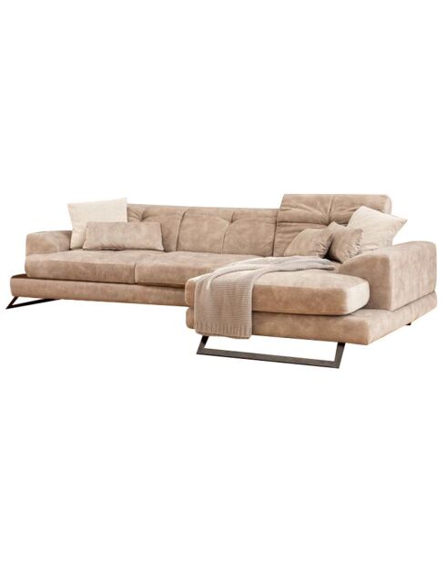 Canapé fixe d'angle droit Frido  beige - 308x190x92 cm
