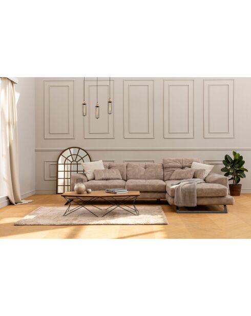 Canapé fixe d'angle droit Frido  beige - 308x190x92 cm