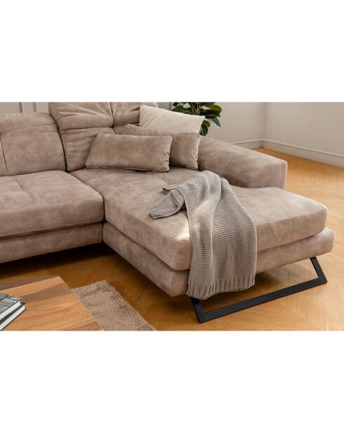 Canapé fixe d'angle droit Frido  beige - 308x190x92 cm
