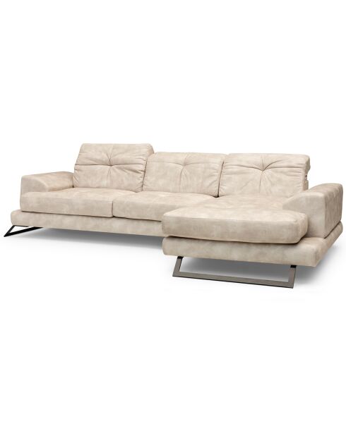 Canapé fixe d'angle droit Frido  beige - 308x190x100/92 cm