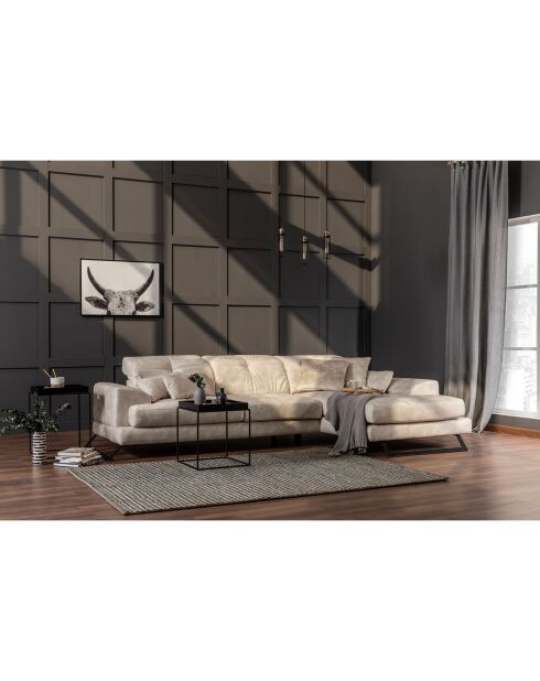 Canapé fixe d'angle droit Frido  beige - 308x190x100/92 cm