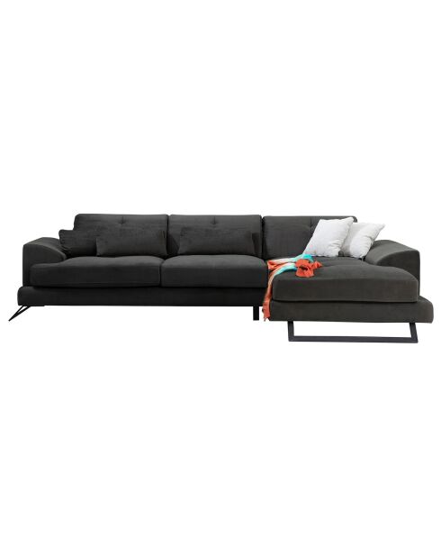Canapé fixe d'angle droit Frido  anthracite - 308x190x92 cm