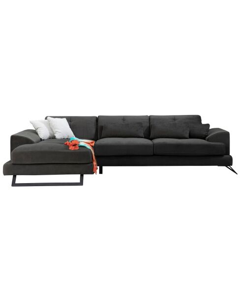 Canapé fixe d'angle gauche Frido  anthracite - 308x190x92 cm