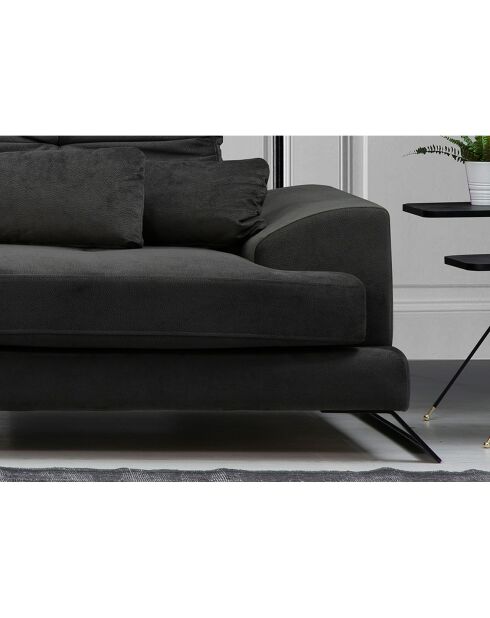 Canapé fixe d'angle gauche Frido  anthracite - 308x190x92 cm
