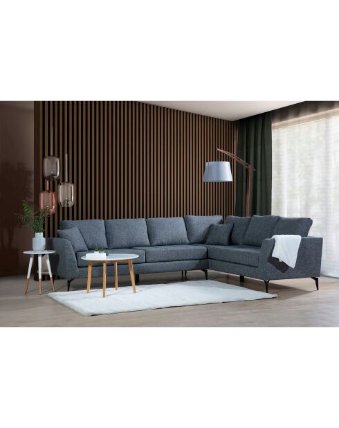 Canapé fixe d'angle droit Tempo  gris foncé - 300x80x90 cm