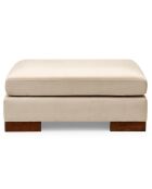 Canapé fixe d'angle gauche avec pouf beige - 313x193x63 cm