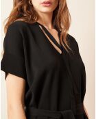 Robe base en dentelle noire