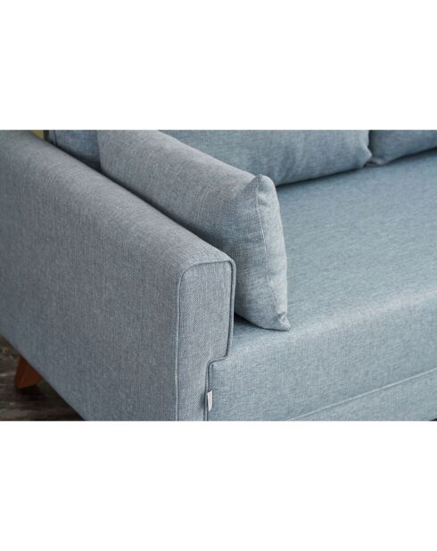 Canapé 2 places Bella Soft bleu - 177x81x85 cm