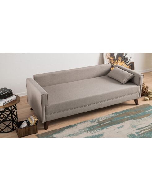 Canapé 3 places Bella crème - 208x85x81 cm