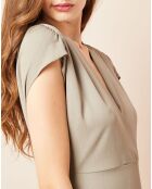 Robe longue à base plissée grise