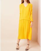 Robe longue jaune