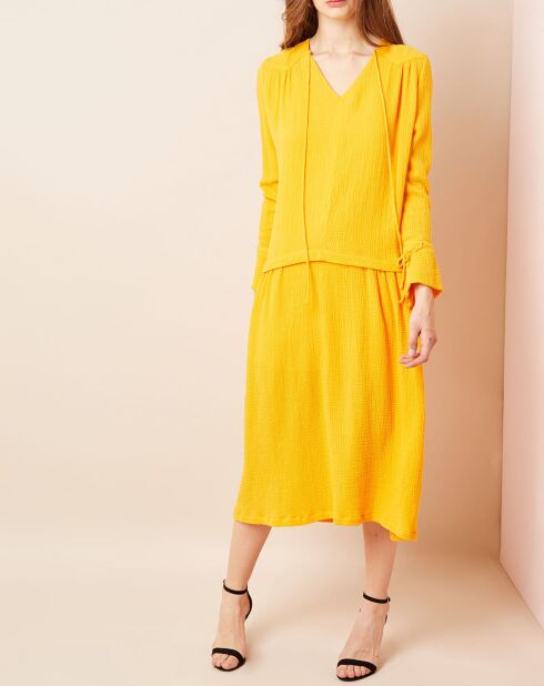 Robe longue jaune