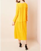 Robe longue jaune