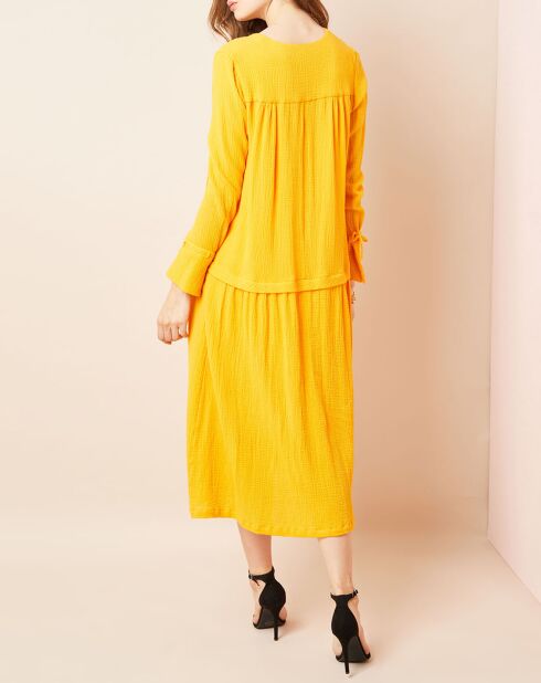 Robe longue jaune