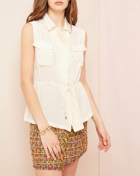 Wit overhemd van 100% zijde