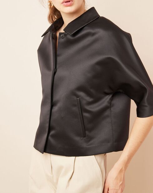 Veste satinée noire