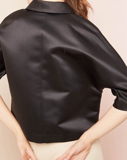 Veste satinée noire