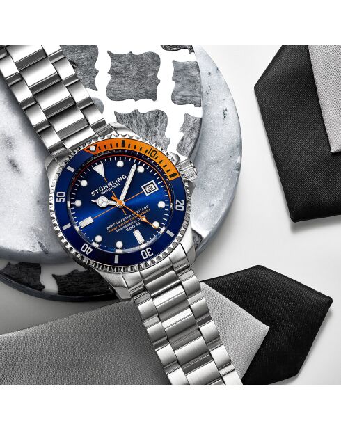 Montre Homme en Acier   Automatique Aquadiver argentée