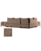 Canapé d'angle gauche convertible Fly  marron - 210x80x280 cm