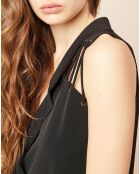 Robe tailleur à lanières noire