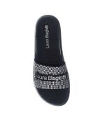 Mules en Cuir végétal avec strass Lorna noires