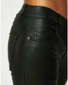 Pantalon en Cuir d'Agneau noir