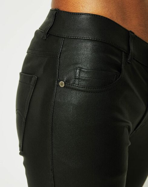 Pantalon en Cuir d'Agneau noir