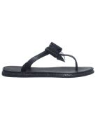 Tongs en Cuir végétal Star noires