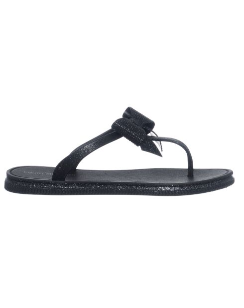 Tongs en Cuir végétal Star noires