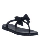 Tongs en Cuir végétal Star noires