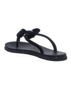 Tongs en Cuir végétal Star noires