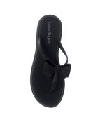Tongs en Cuir végétal Star noires