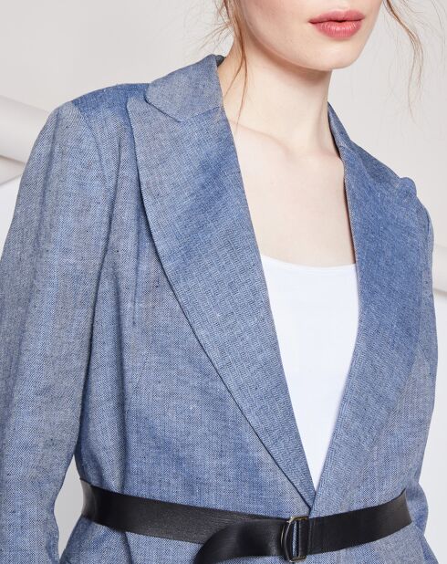 Veste 100% Lin Rosie marine