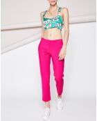 Crop Top Nina imprimé floral émeraude