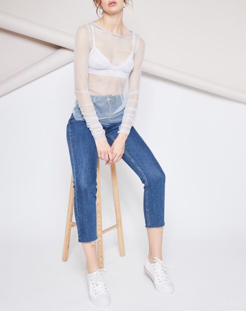 Top Mathilde transparent  bleu clair