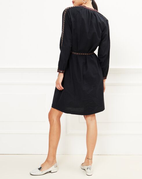 Robe broderies Rilka noire