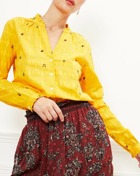 Chemise Chemssy 100% Coton jaune
