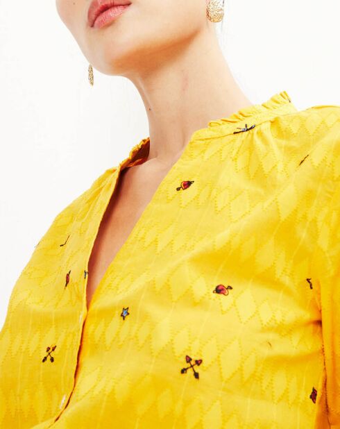 Chemise Chemssy 100% Coton jaune